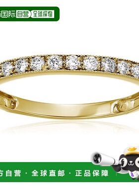 自营vir jewels1/5 cttw 锯状滚边钻石结婚戒指 14K 白金爪镶圆形