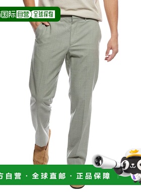自营Theory Mayer Soft Tailoring Wool-Blend Pant - green 美国