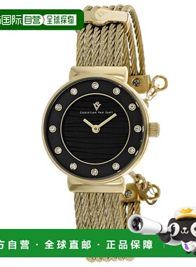自营Christian Van Sant Women's Cavo Black Dial Watch - black