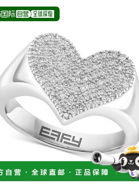 1h可退 【美国直邮】EFFY 系列|EFFY® 纯银密镶钻石心形戒指（1/3