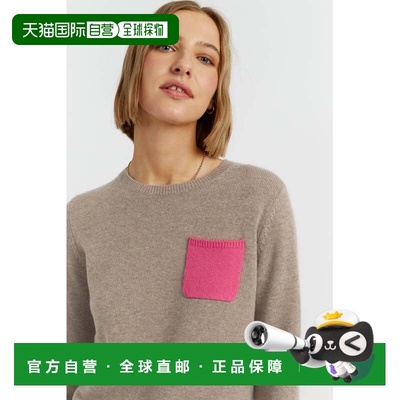 自营chinti & parkerWarm-Oatmeal Wool-Cashmere One Pocket Swe