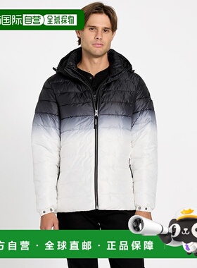 自营guessHarrison Ombre Puffer Jacket - jet black multi 美国