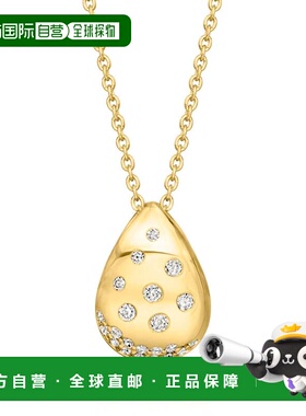 自营Ross-Simons Scattered-Diamond Teardrop Necklace in 18kt