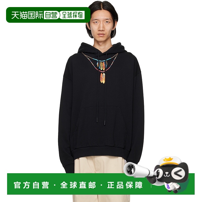 1h可退 香港直邮潮奢 Marcelo Burlon 马克 布隆 男士 黑色 Feath