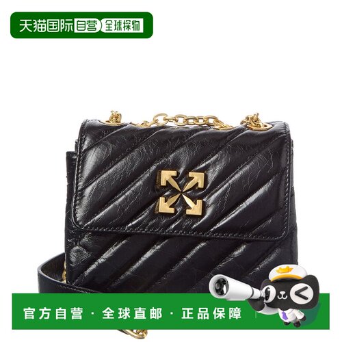 自营Off-White Jack Hammer Leather Wallet On Chain - black 美