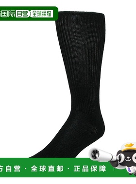 自营 gold toe男士中筒蓬松袜（3 件装）- 黑色 美国奥莱直发袜子