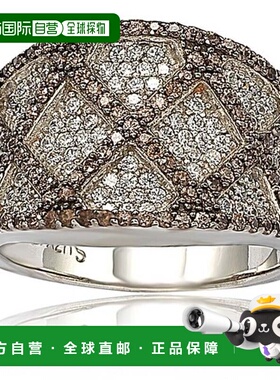 自营Suzy Levian Brown and White Cubic Zirconia Sterling Silv