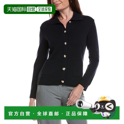 自营Bruno Magli Merino Wool Epaulet Sweater Jacket - navy 美