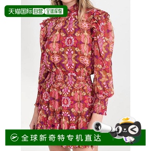 misa angelesGianna迷你连衣裙 自营 los 美国奥莱 时尚 怀旧雪纺