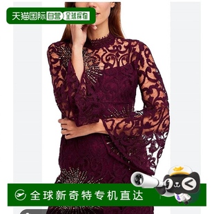 自营 美国奥莱直发 free people梅花色钩针蕾丝星爆连衣裙