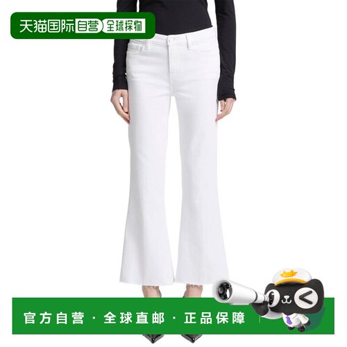 自营7 For All Mankind Cropped Dojo Salt Flare Leg Jean - whi