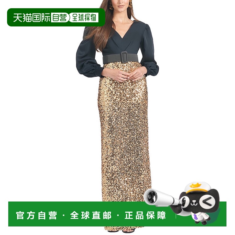 自营Sachin & Babi Dorinda Gown - black 美国奥莱直发