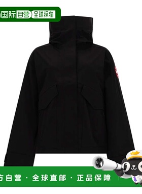 自营canada gooseCropped High Collar Polyamide Jacket - black