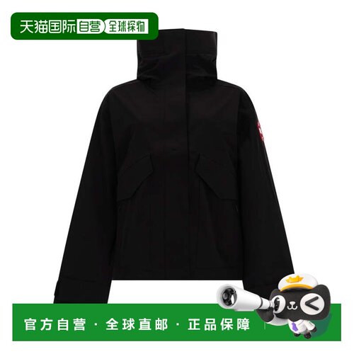 自营canada gooseCropped High Collar Polyamide Jacket - black