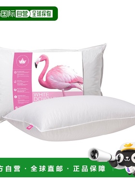 自营canadian down & feather company白色羽绒枕中等支撑-白色