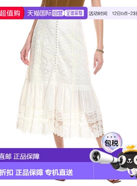 自营SALONI Lorna Skirt - white 美国奥莱直发半身裙a字裙
