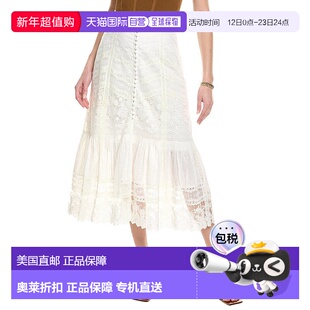 自营SALONI Lorna Skirt - white 美国奥莱直发半身裙a字裙