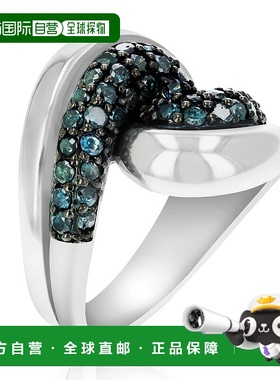自营 vir jewels 1.30 克拉蓝色钻石结戒指 .925 纯银配铑 - 银