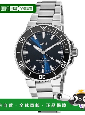 自营 Oris Aquis Date 43毫米蓝色表盘不锈钢男士手表01 733 7730