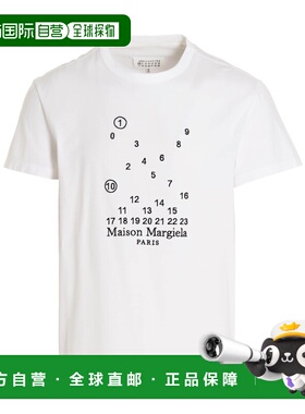 自营Maison Margiela Men's Logo Embroidery T-Shirt - white/bl