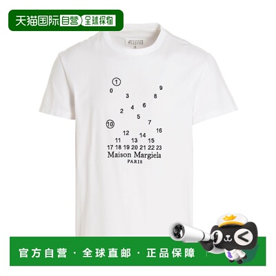 自营Maison Margiela Men's Logo Embroidery T-Shirt - white/bl