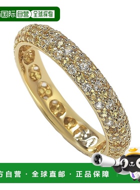 自营 Suzy Levian 黄色蓝宝石和钻石口音密钉永恒戒指 - 黄色 美