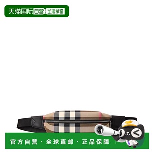 自营Burberry Check Canvas & Leather Belt Bag - multicolored