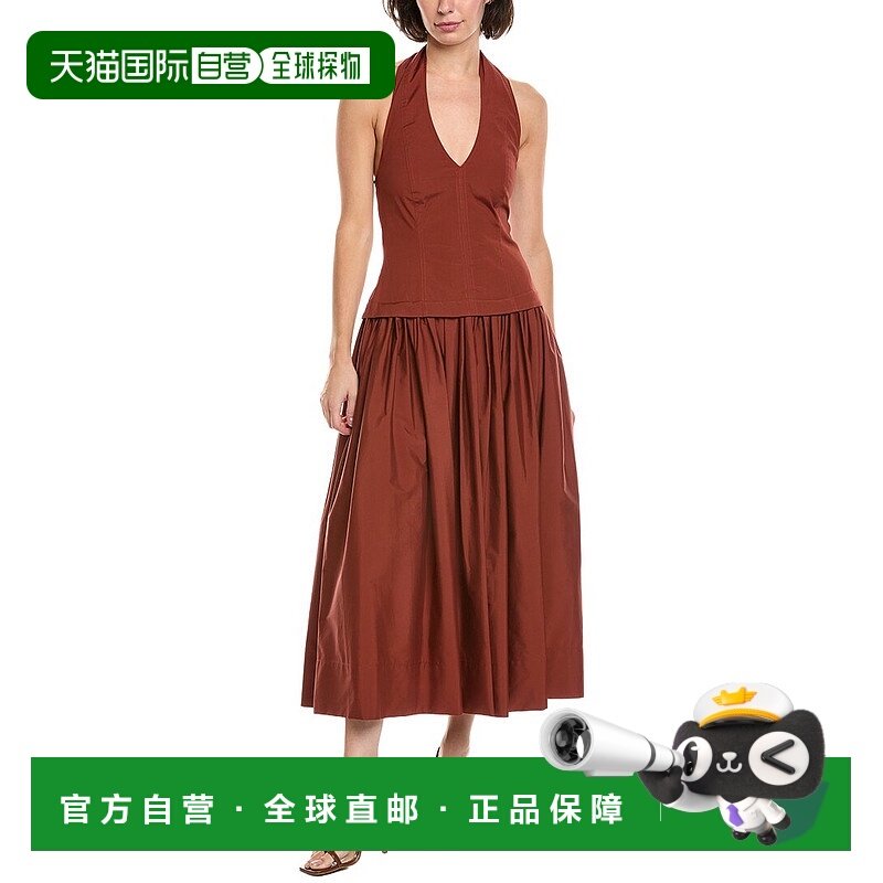 自营A.L.C. Nora Midi Dress - brown 美国奥莱直发