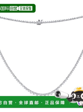 自营 diana m.14K 白金 6.50 克拉。钻石渐变网球项链 - 白色 美