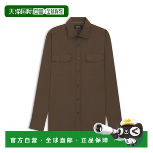 自营bossSlim-fit shirt in an Italian-made cotton blend - lig