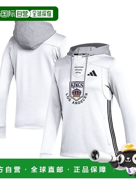 【美国直邮】adidas 女士白色洛杉矶国王队 Refresh Skate 蕾丝连