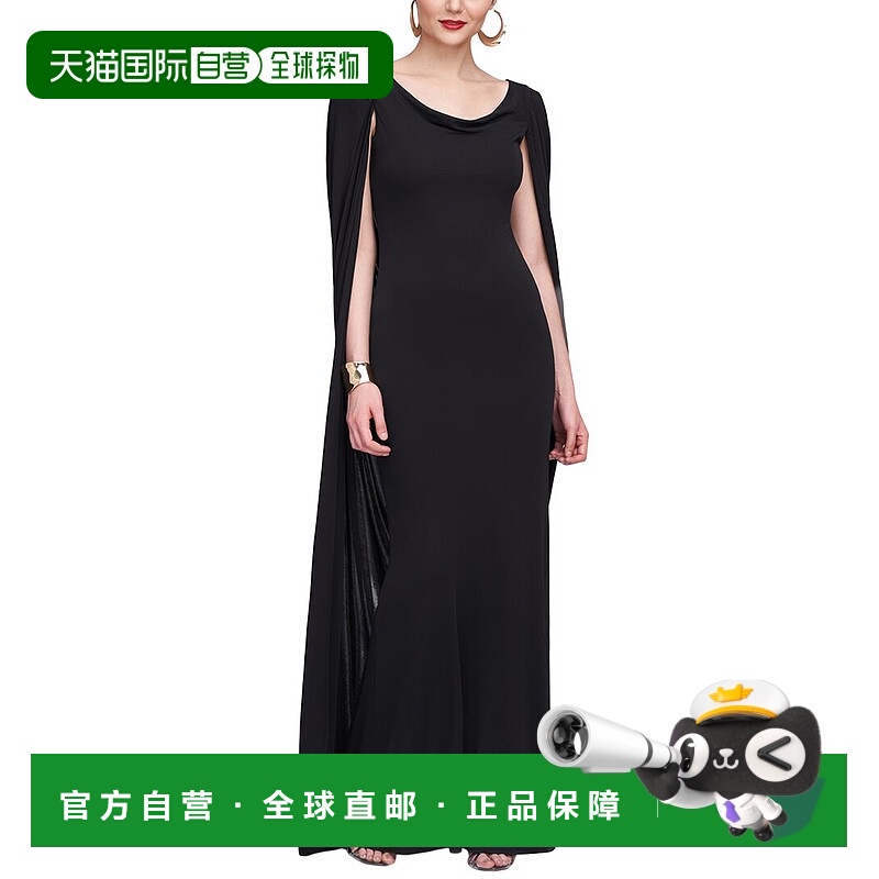 自营 Halston Akeem Gown - black 美国奥莱直发