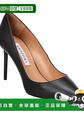 自营 Aquazzura Purist 85 皮革高跟鞋 - 黑色 美国奥莱直发