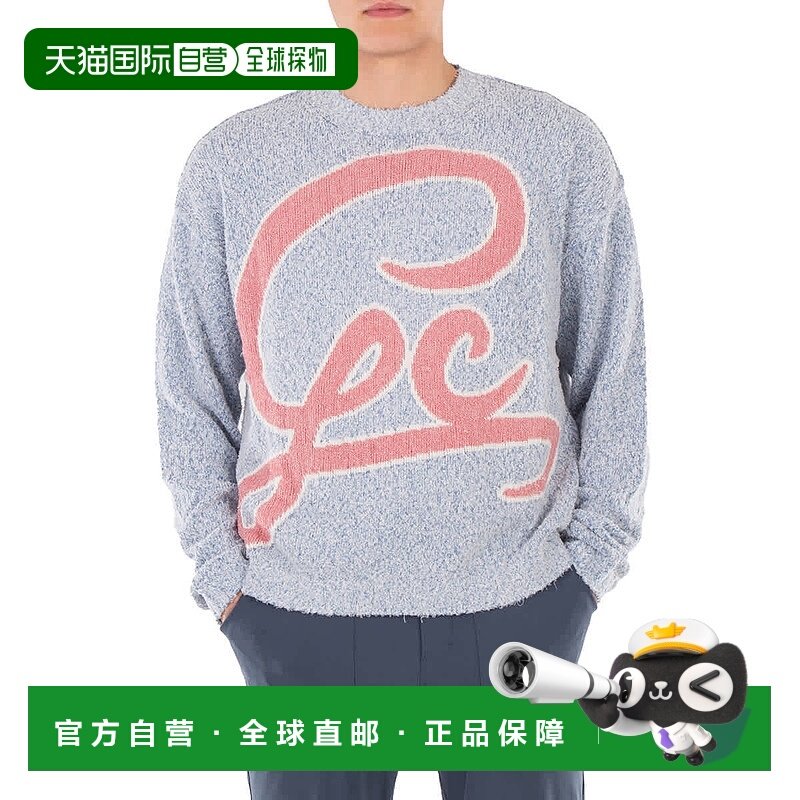 自营 GCDS Boucle标志针织毛衣-蓝色 美国奥莱直发