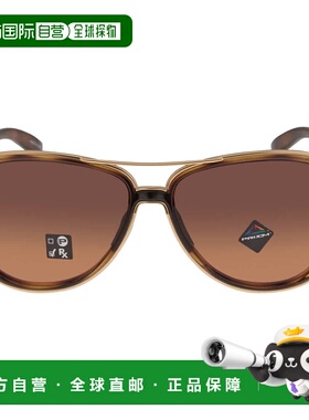 自营Oakley Split Time Prizm棕色渐变飞行员女士太阳镜OO4129 41