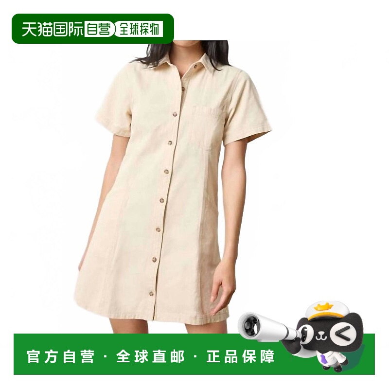 自营lilla p蛋壳斜纹拼接迷你衬衫连衣裙 美国奥莱直发