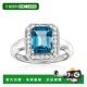 Blue Topaz With 自营Ross Ring London Lab Simons Grown Diam