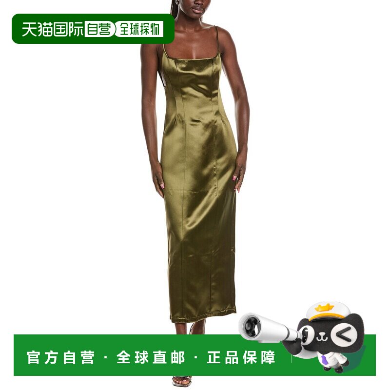 自营PARIS GEORGIA Sammy Maxi连衣裙-绿色 美国奥莱吊带性感直发