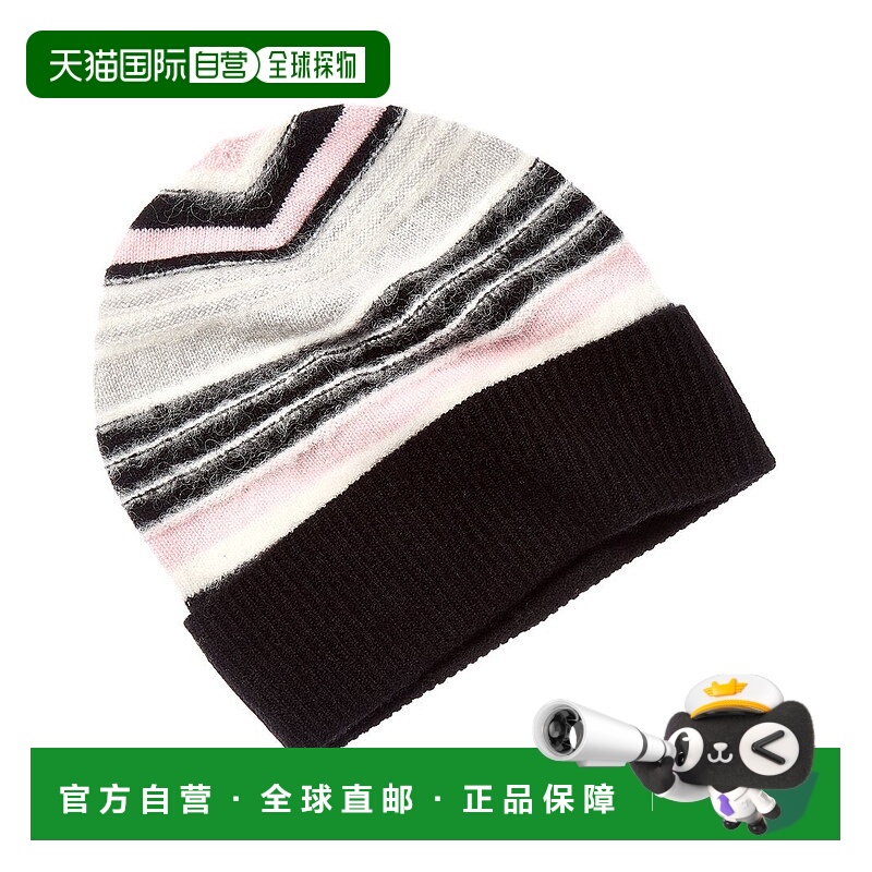 自营Phenix Fuzzy Stripe Cashmere Beanie - black 美国奥莱直发