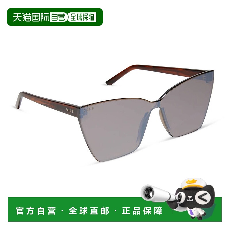自营diff女式金色猫眼太阳镜，金色红杉+金棕色闪光 美国奥莱直发
