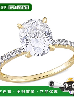 自营 Mimi & Max 2 克拉 DEW 创造白色莫桑石和 1/10 克拉 TW 钻