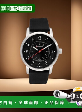 自营Wenger Swiss Army 01.1641.115 Avenue 黑色表盘腕表 42 毫