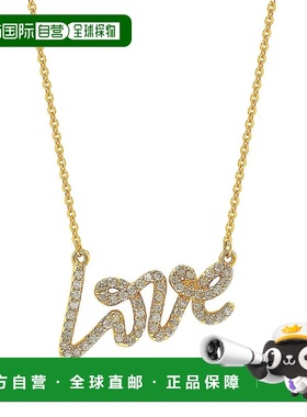 自营 Suzy Levian 14K 黄金 .30 克拉钻石爱情项链 - 黄色 美国奥