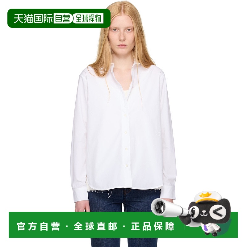1h可退 香港直邮潮奢 TOTÊME 女士 白色 Signature Cotton 衬衫 2