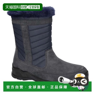 自营Easy Street Frazer Navy Waterproof Mid Calf Winter Boots