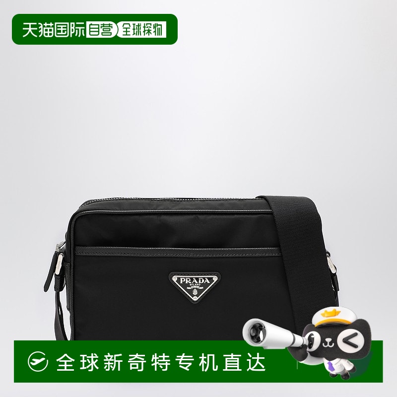 1h可退 香港直邮潮奢 Prada 普拉达 男士 RE-NYLON 黑色肩包 2VH0
