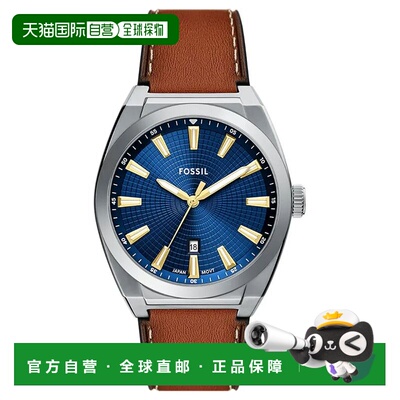 自营Fossil Men's Everett Blue Dial Watch - blue 美国奥莱直发