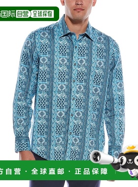 自营 Robert Graham Kedron经典修身梭织衬衫-蓝色 美国奥莱直发