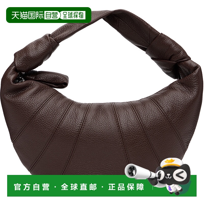 香港直邮潮奢 Lemaire 女士 棕色迷你 Fortune Croissant 单肩包
