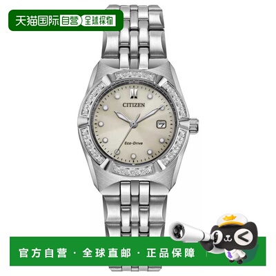 自营Citizen Women's Course 28mm手表EW2710-51X-Silver 美国奥